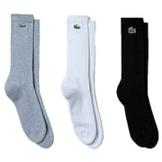 Lacoste Grey Sports High Cut 3 Pack Socks