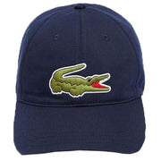 Lacoste Navy Embroidered Croc Organic Cotton Twill Cap