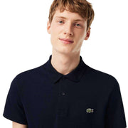 Lacoste Navy Regular Fit Stretch Organic Cotton Polo Shirt
