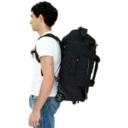 Lefrik Black Maverick Ripstop Foldable Trolley Backpack