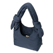 Lefrik Blue Biwa Puffy Mini Shoulder Bag
