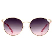 Lipsy London Red D-Frame Diamante Round Sunglasses
