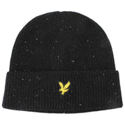 Lyle & Scott Black Donegal Scarf and Beanie Gift Set