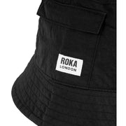 Roka Black Bedford Recycled Nylon Bucket Hat