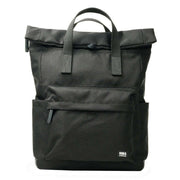 Roka Black Canfield B Medium All Black Recycled Canvas Backpack