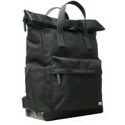 Roka Black Canfield B Medium All Black Recycled Canvas Backpack