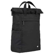 Roka Black Finchley A All Black Medium Recycled Canvas Backpack