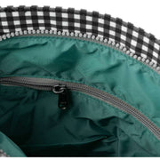 Roka Black Kennington B Medium Gingham Recycled Canvas Crossbody Bag