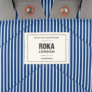Roka Blue Bantry B Small Hickory Stripe Recycled Canvas Backpack