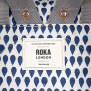 Roka Blue Canfield B Medium Denim Rain Recycled Canvas Backpack