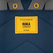 Roka Blue Canfield B Medium Yellow Label Recycled Canvas Backpack