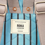 Roka Blue Canfield B Small Recycled Canvas Backpack