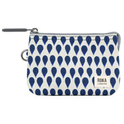 Roka Blue Carnaby Small Denim Rain Recycled Canvas Wallet