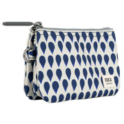Roka Blue Carnaby Small Denim Rain Recycled Canvas Wallet