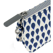 Roka Blue Carnaby Small Denim Rain Recycled Canvas Wallet