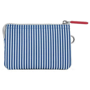 Roka Blue Carnaby Small Hickory with Red Recycled Canvas Wallet