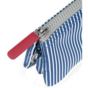 Roka Blue Carnaby Small Hickory with Red Recycled Canvas Wallet