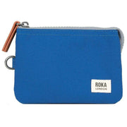 Roka Blue Carnaby Small Recycled Canvas Wallet