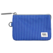 Roka Blue Carnaby Small Recycled Canvas Wallet