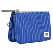 Roka Blue Carnaby Small Recycled Canvas Wallet