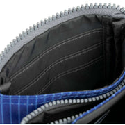 Roka Blue Carnaby Small Recycled Canvas Wallet