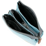 Roka Blue Carnaby Small Recycled Canvas Wallet