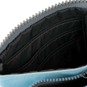 Roka Blue Carnaby Small Recycled Canvas Wallet