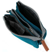 Roka Blue Carnaby Small Recycled Canvas Wallet