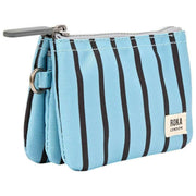Roka Blue Carnaby Small Recycled Canvas Wallet