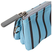 Roka Blue Carnaby Small Recycled Canvas Wallet