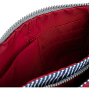 Roka Blue Carnaby XL Hickory with Red Recycled Canvas Crossbody Bag