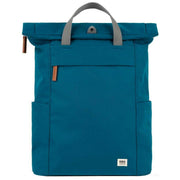 Roka Blue Finchley A Large Recycled Canvas Backpack