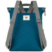 Roka Blue Finchley A Large Recycled Canvas Backpack