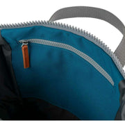Roka Blue Finchley A Large Recycled Canvas Backpack
