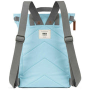 Roka Blue Finchley A Medium Recycled Canvas Backpack