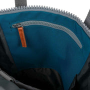 Roka Blue Finchley A Medium Recycled Canvas Backpack