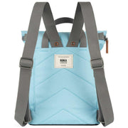 Roka Blue Finchley A Small Recycled Canvas Backpack
