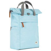 Roka Blue Finchley A Small Recycled Canvas Backpack