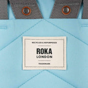 Roka Blue Finchley A Small Recycled Canvas Backpack
