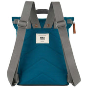 Roka Blue Finchley A Small Recycled Canvas Backpack
