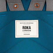 Roka Blue Finchley A Small Recycled Canvas Backpack