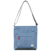 Roka Blue Kennington B Medium Hickory with Red Recycled Canvas Crossbody Bag