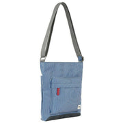 Roka Blue Kennington B Medium Hickory with Red Recycled Canvas Crossbody Bag