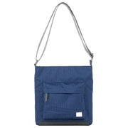 Roka Blue Kennington B Medium Recycled Canvas Crossbody Bag
