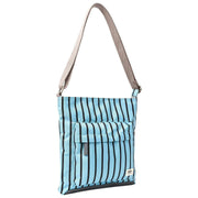 Roka Blue Kennington B Medium Recycled Canvas Crossbody Bag