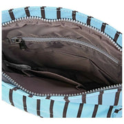 Roka Blue Kennington B Medium Recycled Canvas Crossbody Bag