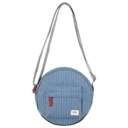 Roka Blue Paddington B Small Hickory with Red Recycled Canvas Crossbody Bag