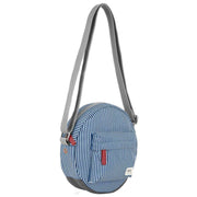 Roka Blue Paddington B Small Hickory with Red Recycled Canvas Crossbody Bag