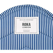 Roka Blue Paddington B Small Hickory with Red Recycled Canvas Crossbody Bag