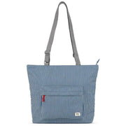 Roka Blue Trafalgar B Medium Hickory with Red Recycled Canvas Tote Bag